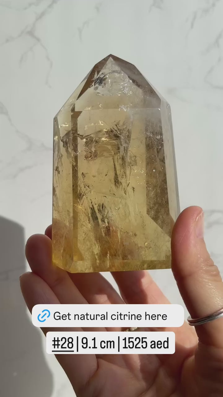Natural Brazilian Citrine Point
