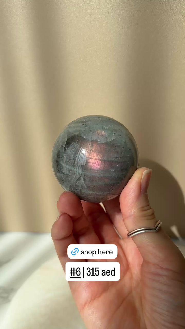 Fire Labradorite Sphere
