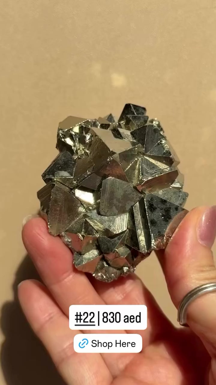 Octahedron Pyrite Cluster | Peru