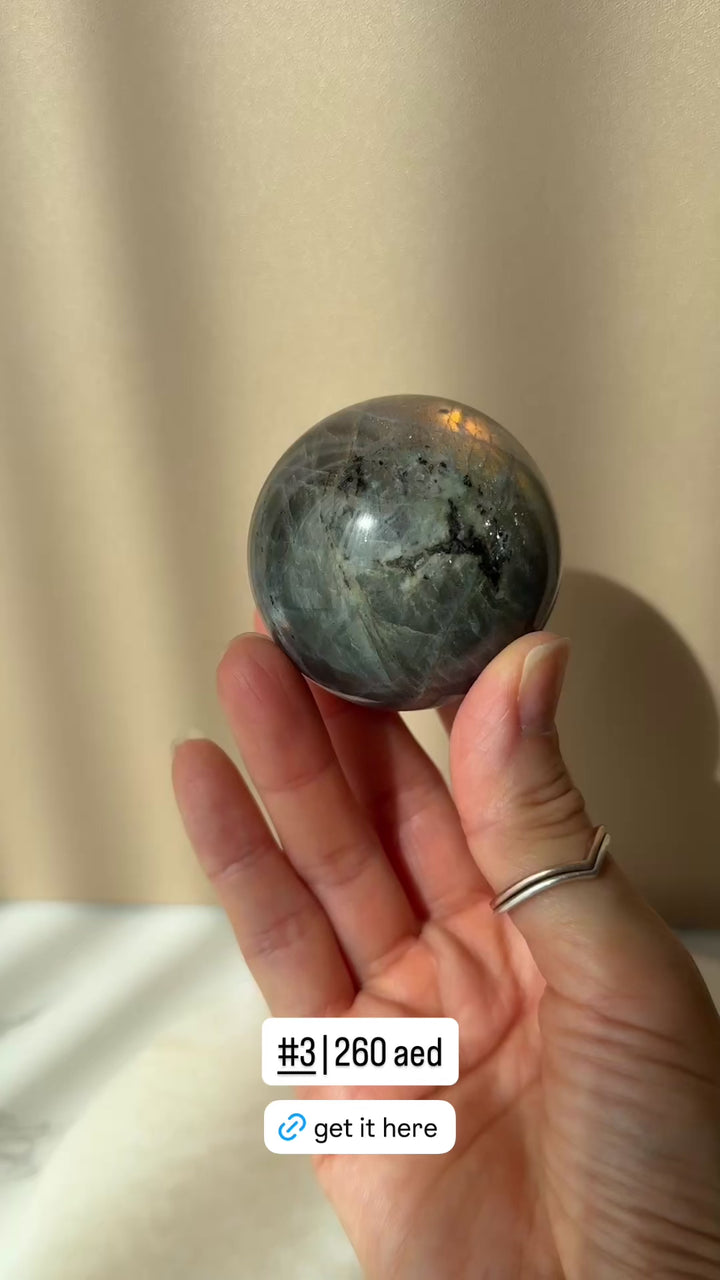 Fire Labradorite Sphere
