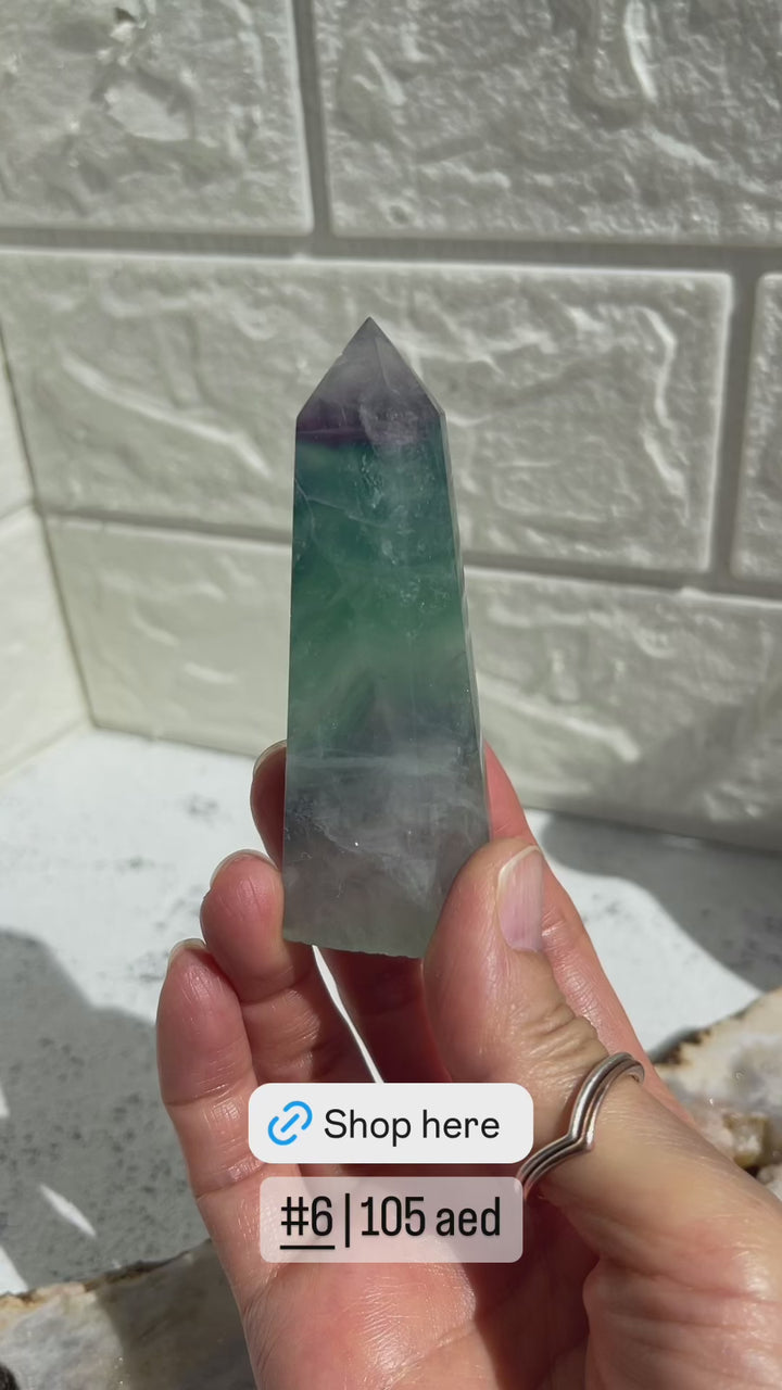 Rainbow Fluorite Point