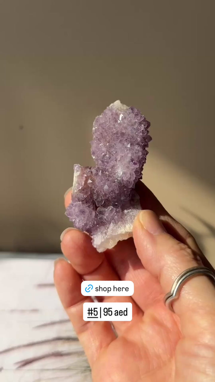 Dark Amethyst Spirit Quartz Clusters