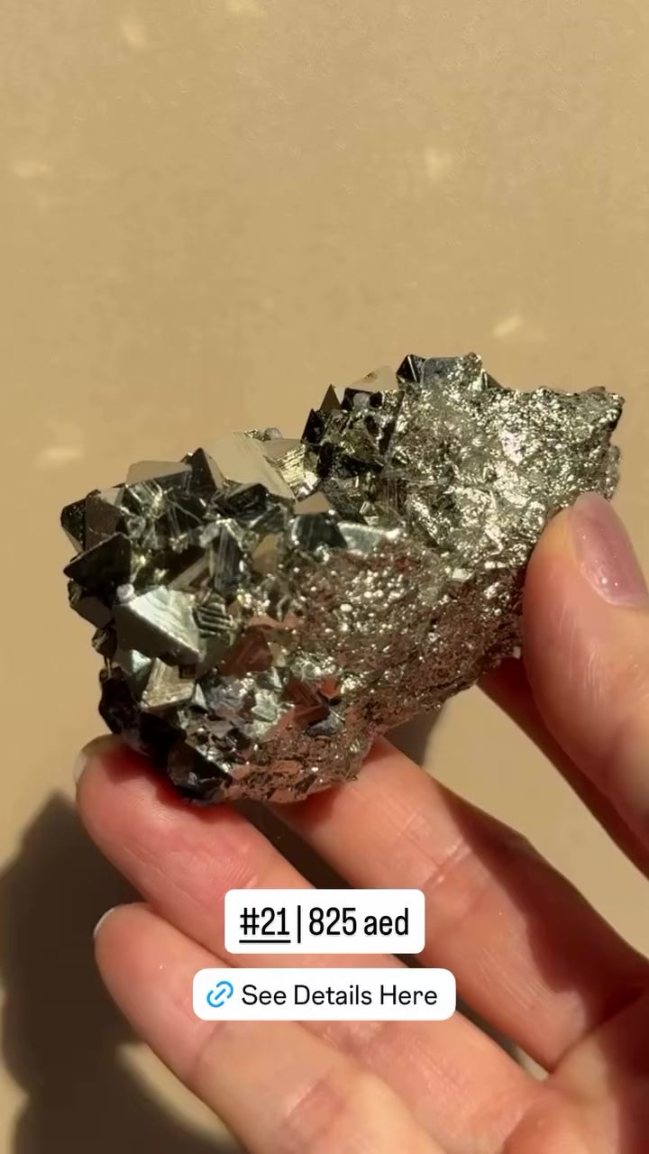 Octahedron Pyrite Cluster | Peru