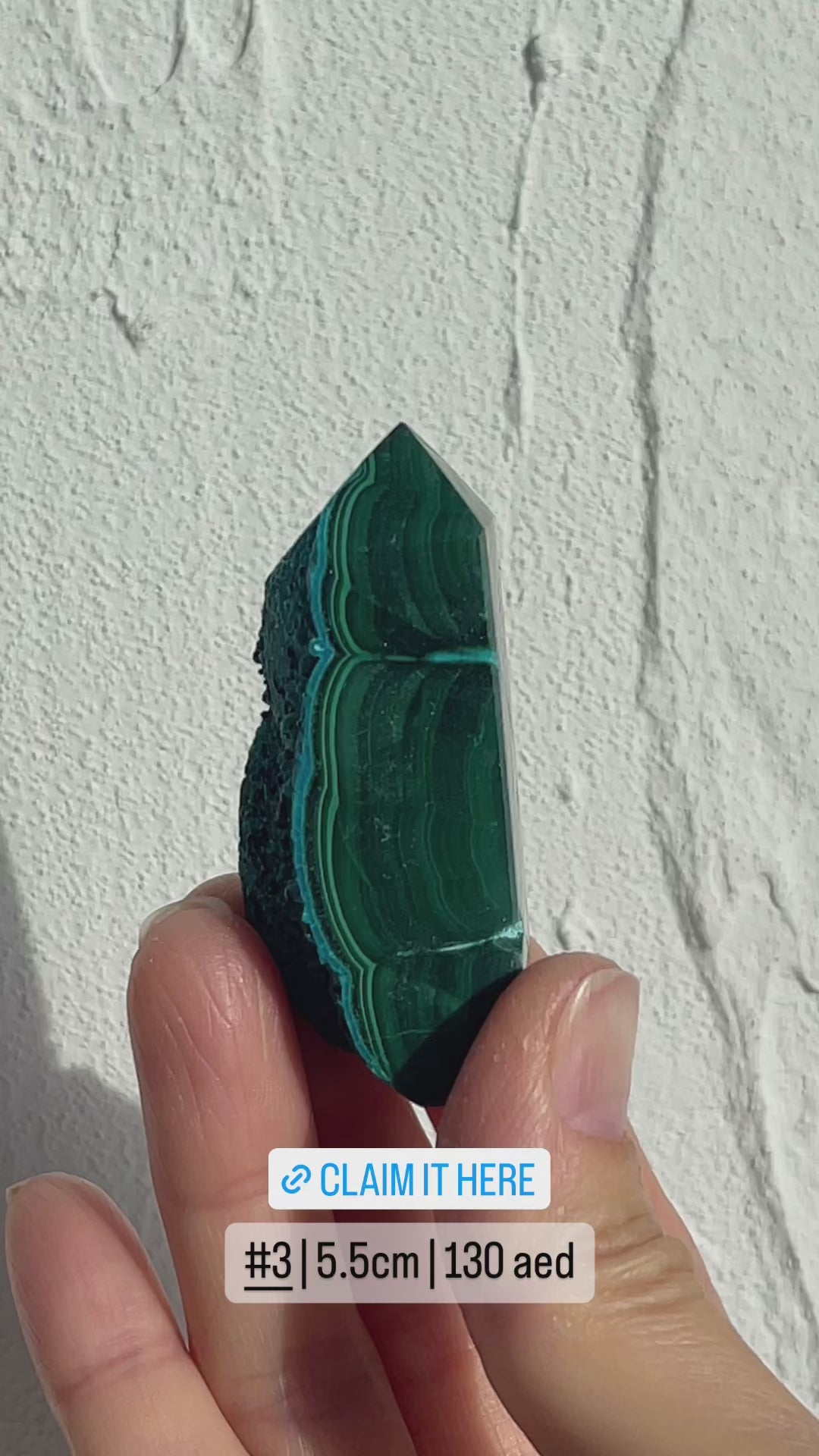 Malacolla Half Polished Point & slice