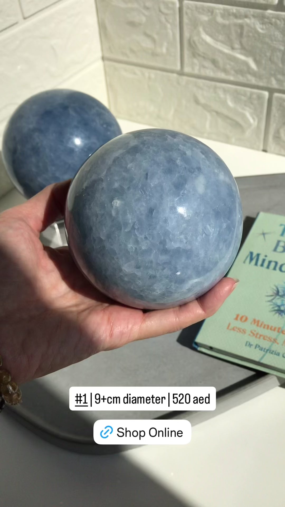 Blue Calcite Sphere | Madagascar