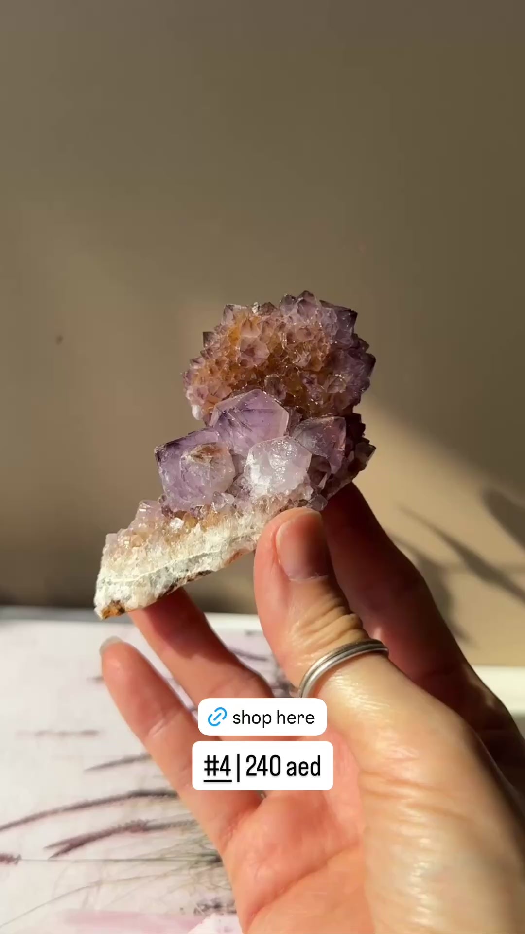 Dark Amethyst Spirit Quartz Clusters