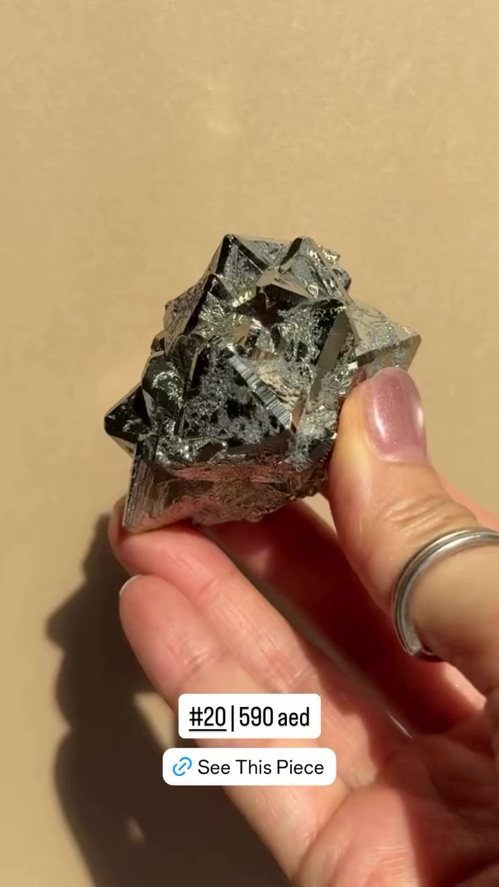 Octahedron Pyrite Cluster | Peru