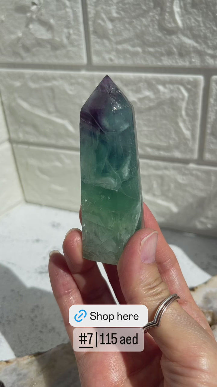 Rainbow Fluorite Point