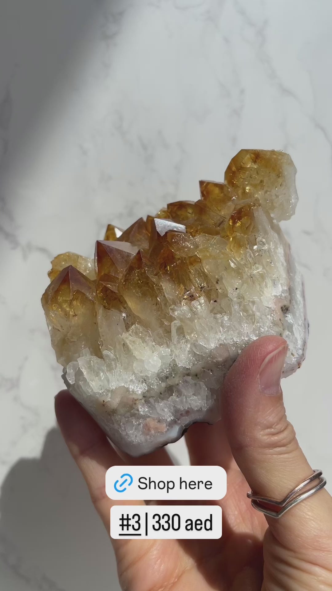 Treated Citrine Clusters