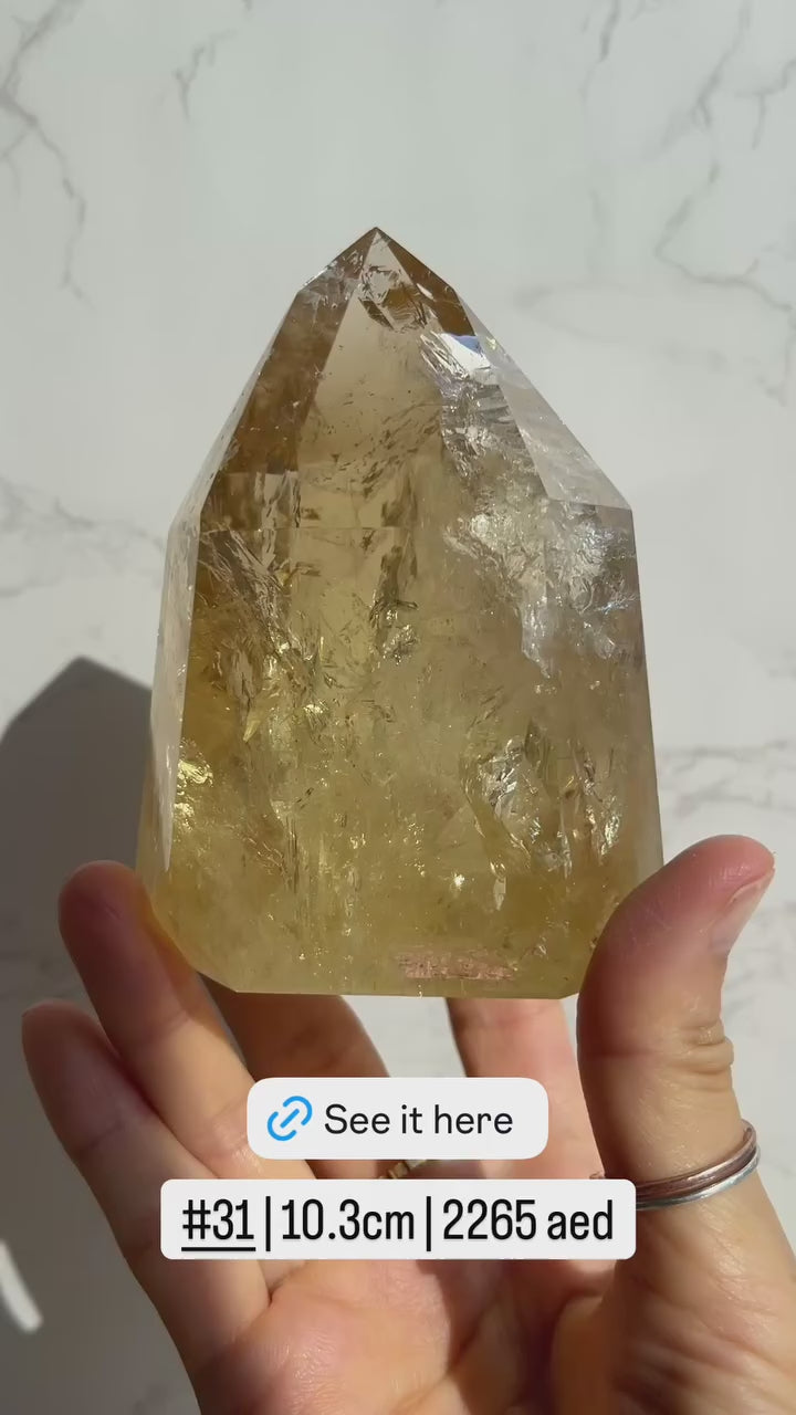 Natural Brazilian Citrine Point