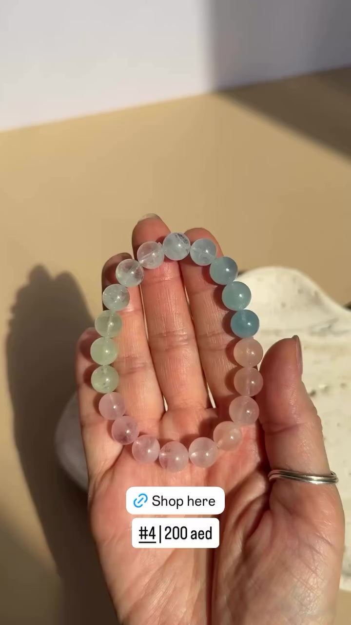 Natural Morganite Bracelet | Soft Pastel Beryl | Brazil