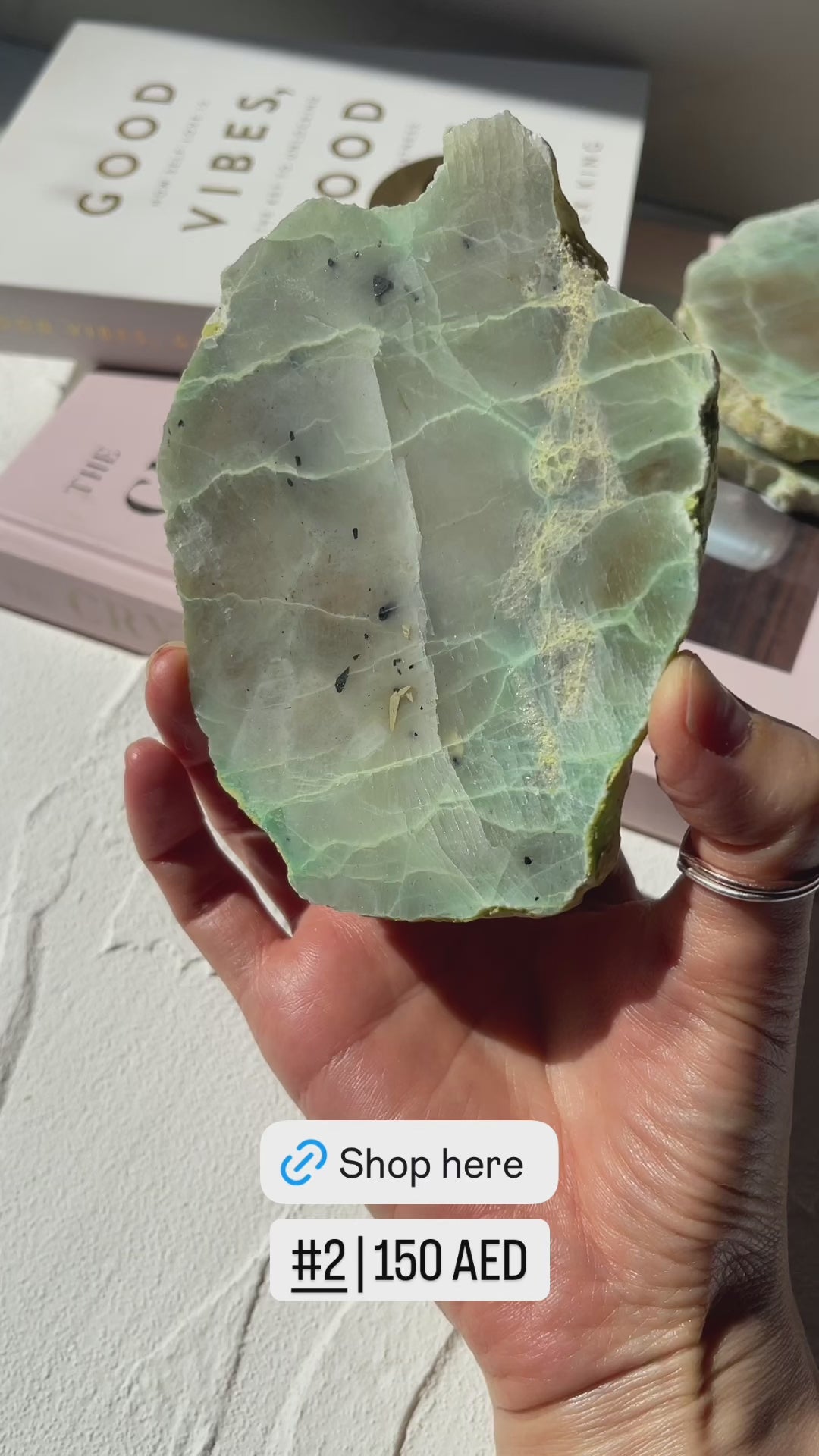 Garnierite, aka Green moonstone, Slab