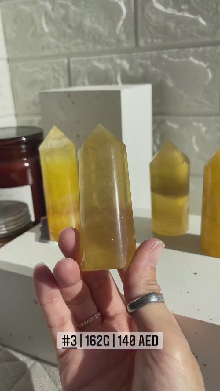 Yellow Fluorite Points