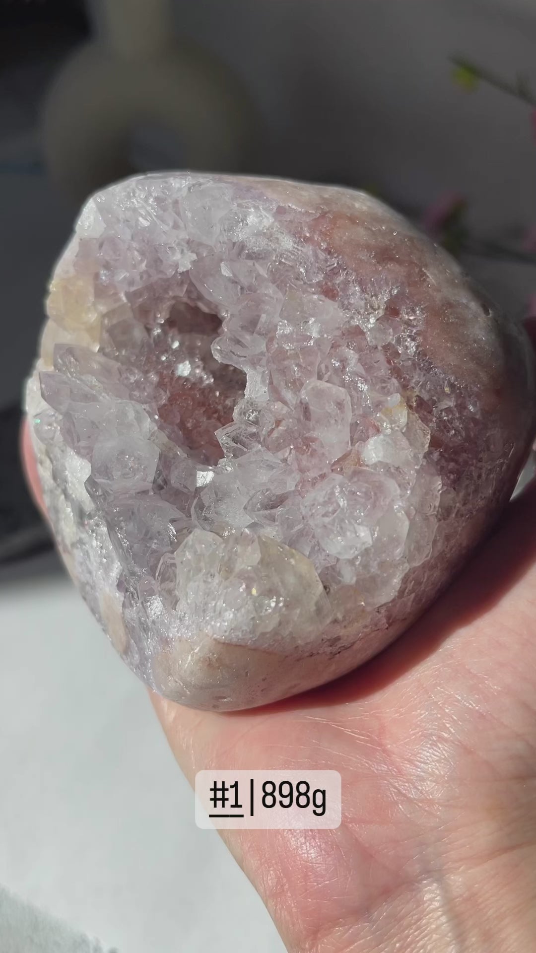 Pink Amethyst Cluster & Slab