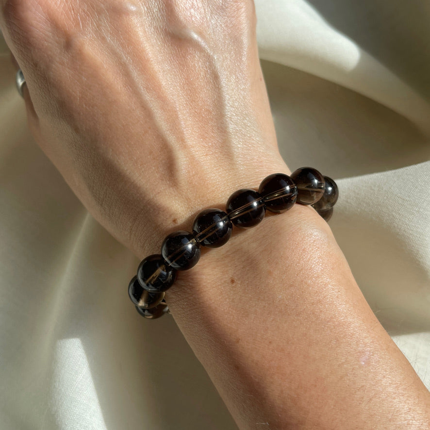 Smoky Quartz Beaded Bracelet