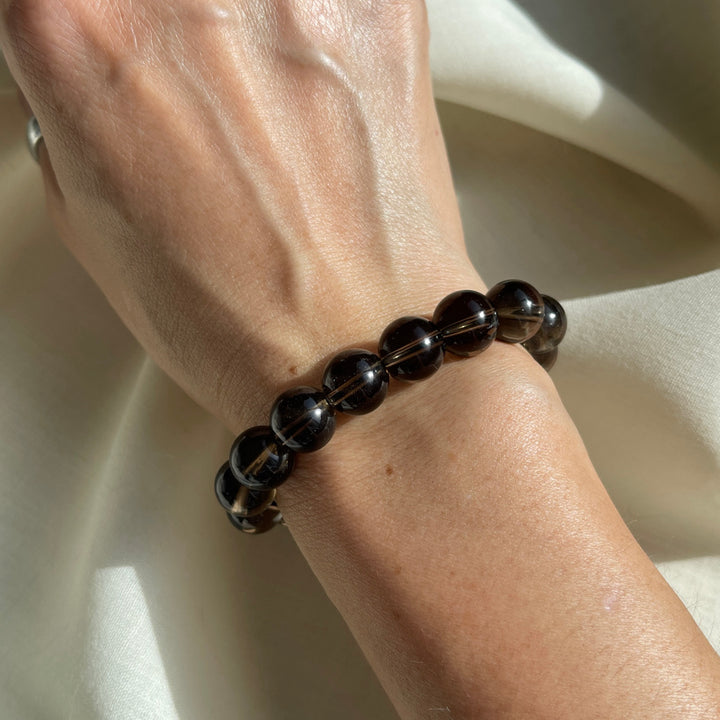 Smoky Quartz Beaded Bracelet