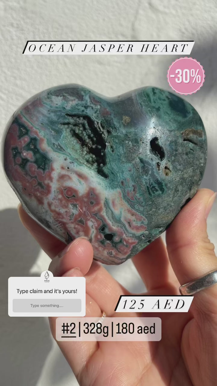 Ocean Jasper Heart