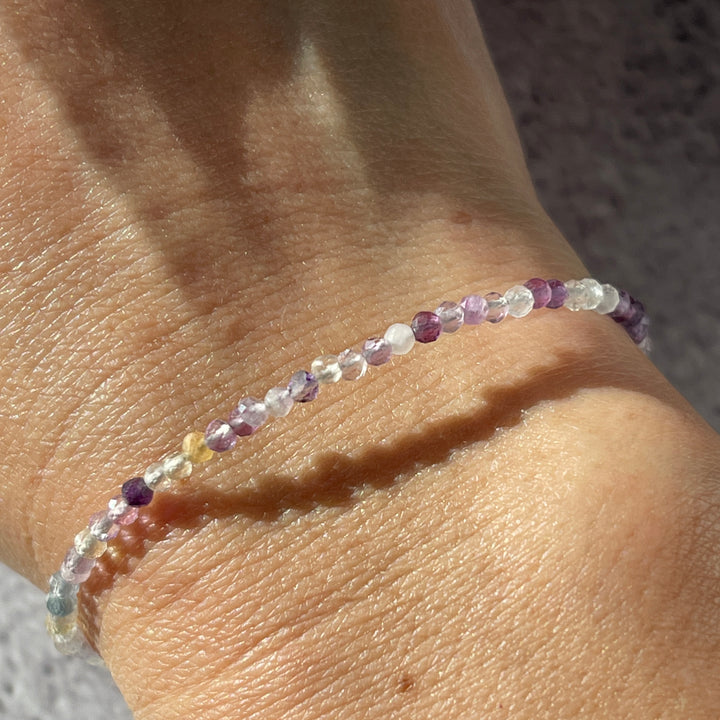 Faceted Bead Adjustable Bracelet 3.5mm