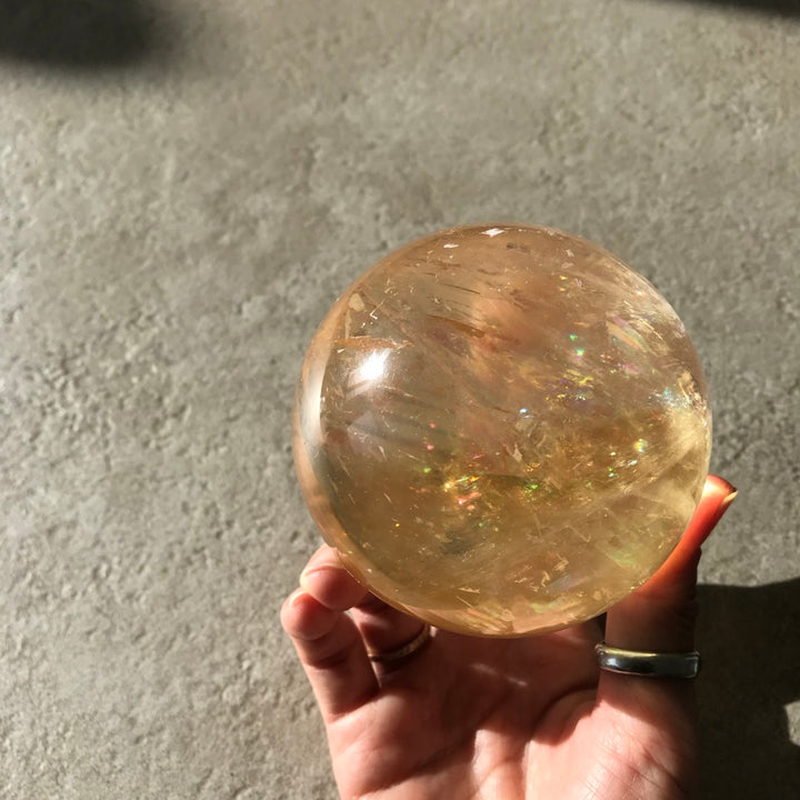 Rainbow Calcite Spheres