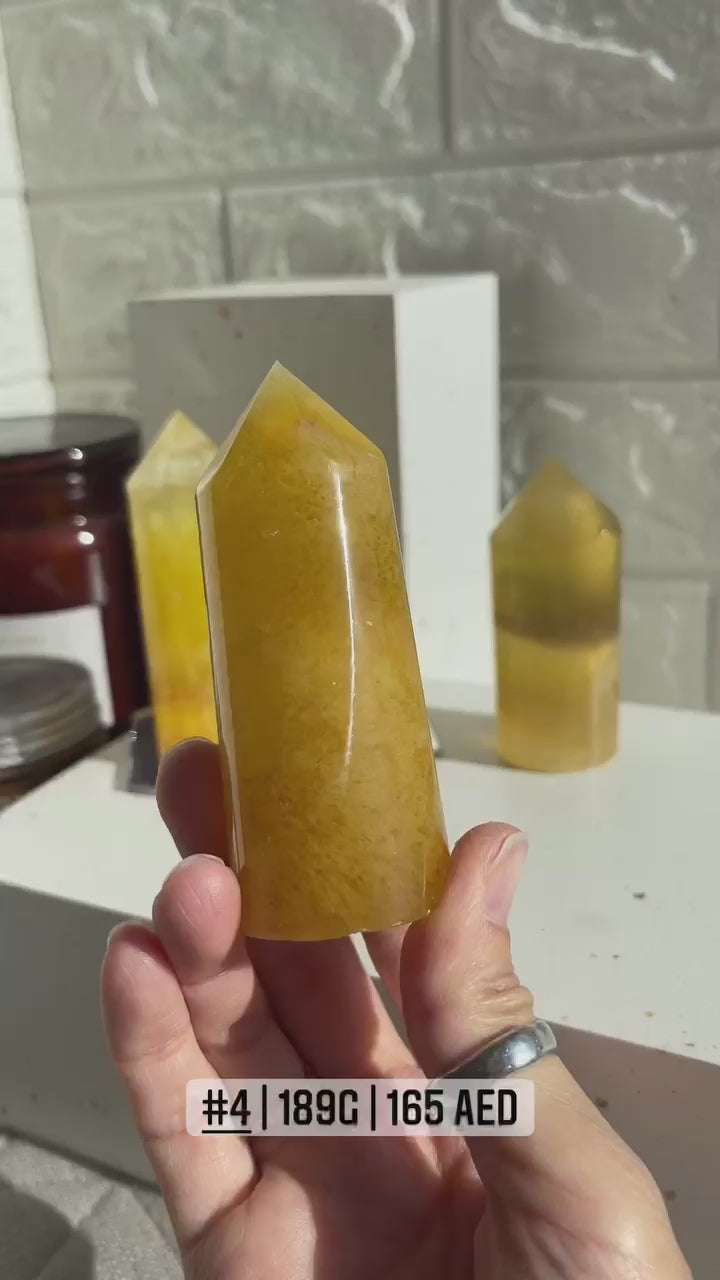 Yellow Fluorite Points