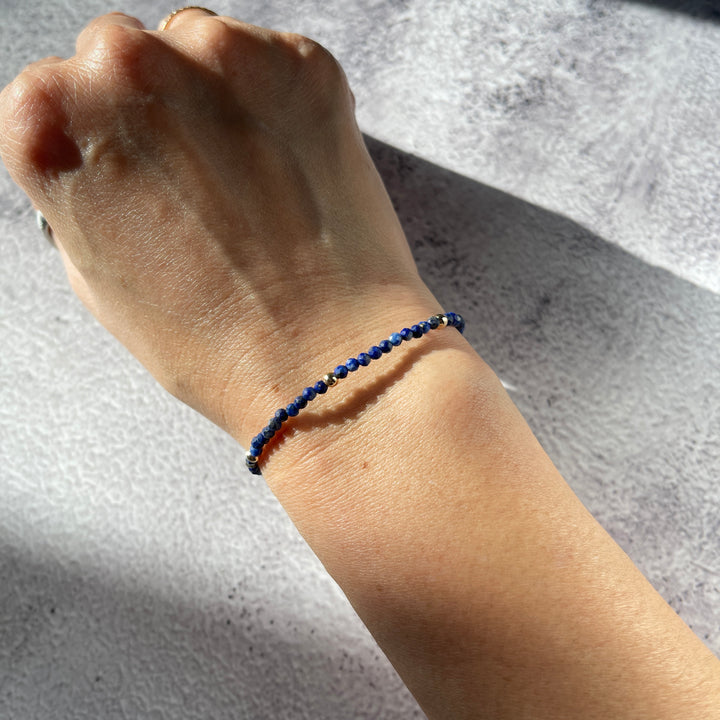 Faceted Bead Adjustable Bracelet 3.5mm