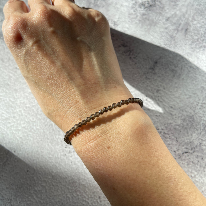 Faceted Bead Adjustable Bracelet 3.5mm