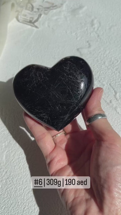Black Tourmaline Heart