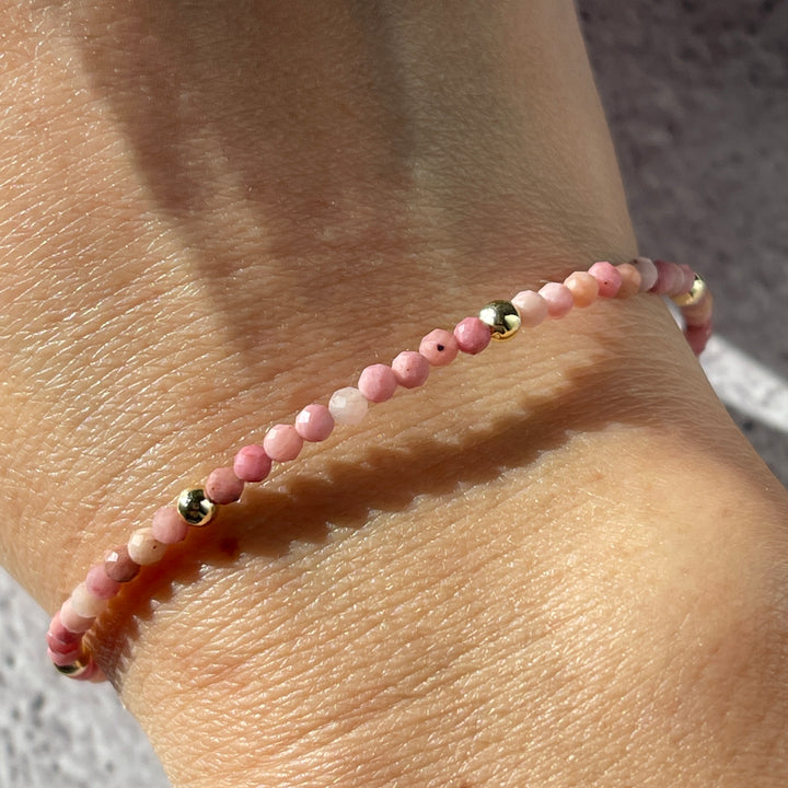 Faceted Bead Adjustable Bracelet 3.5mm