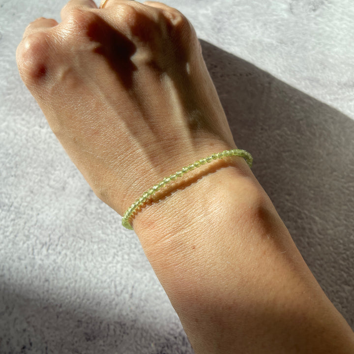Faceted Bead Adjustable Bracelet 3.5mm