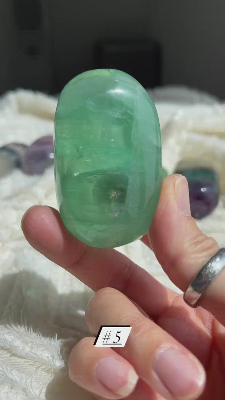 Fluorite Palm Stones