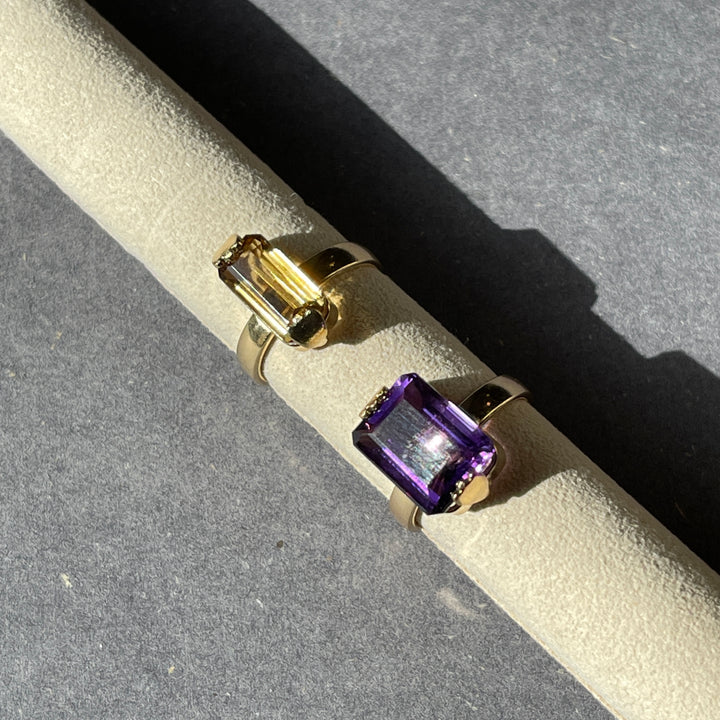 Adjustable Faceted Ring