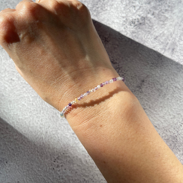Faceted Bead Adjustable Bracelet 3.5mm