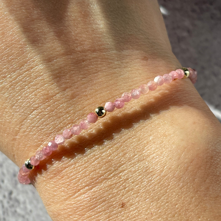 Faceted Bead Adjustable Bracelet 3.5mm