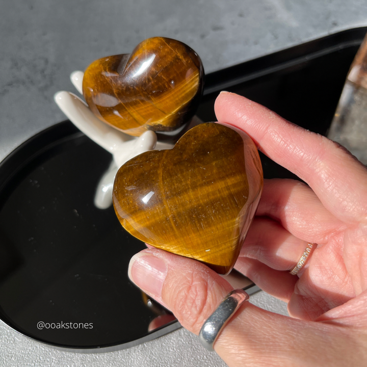 Yellow Tiger's eye heart