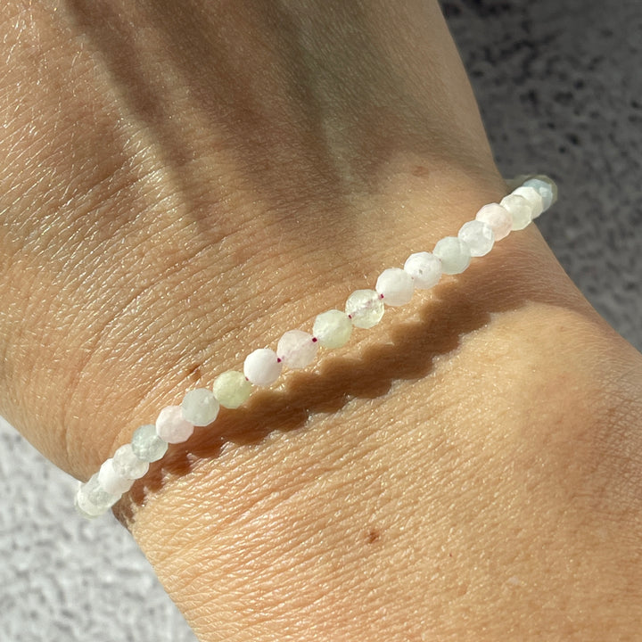 Faceted Bead Adjustable Bracelet 3.5mm