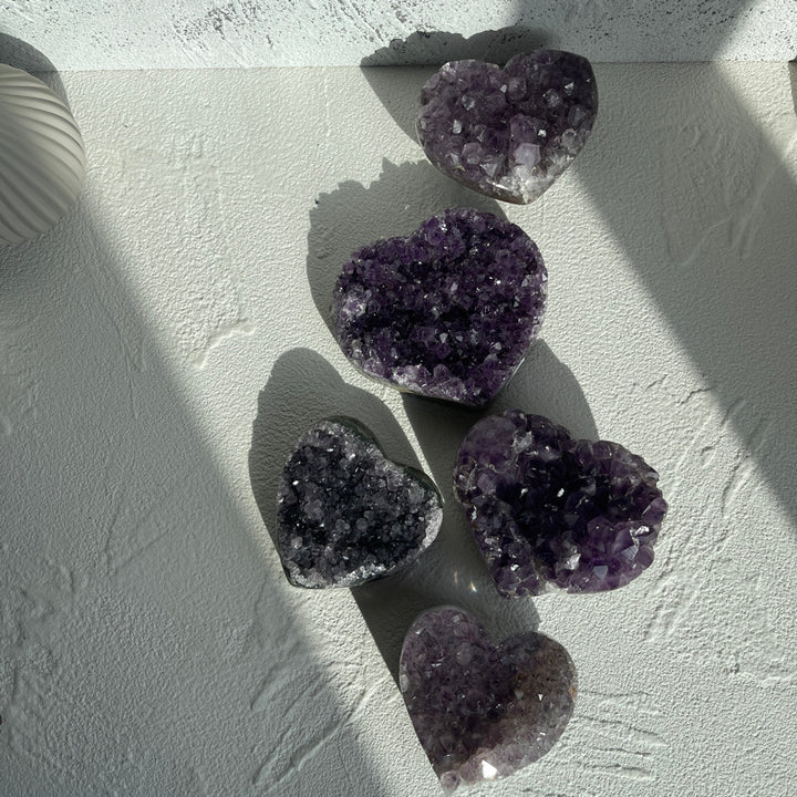 Large Amethyst hearts