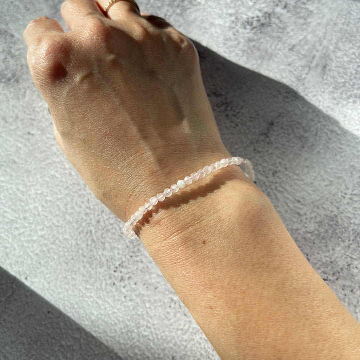 Faceted Bead Adjustable Bracelet 3.5mm
