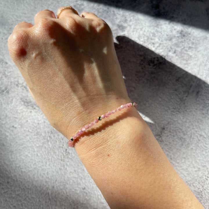 Faceted Bead Adjustable Bracelet 3.5mm