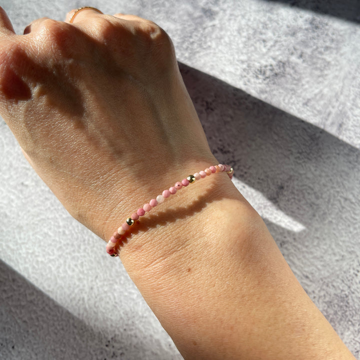 Faceted Bead Adjustable Bracelet 3.5mm