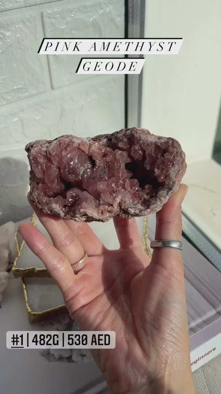 Pink Amethyst Geode cluster