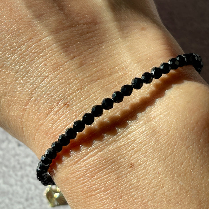 Faceted Bead Adjustable Bracelet 3.5mm