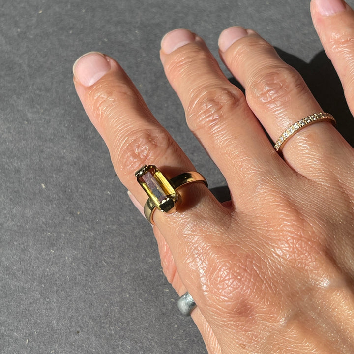 Adjustable Faceted Ring