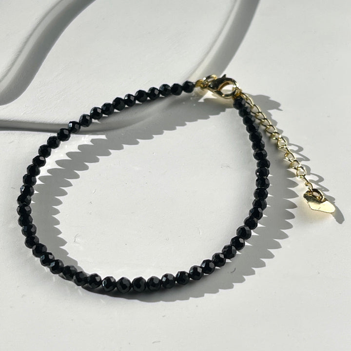 Faceted Bead Adjustable Bracelet 3.5mm