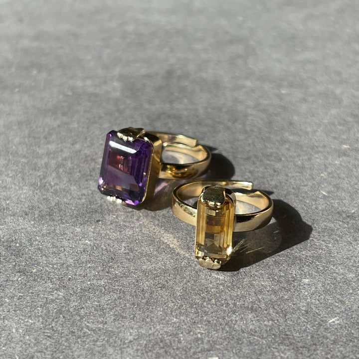 Adjustable Faceted Ring