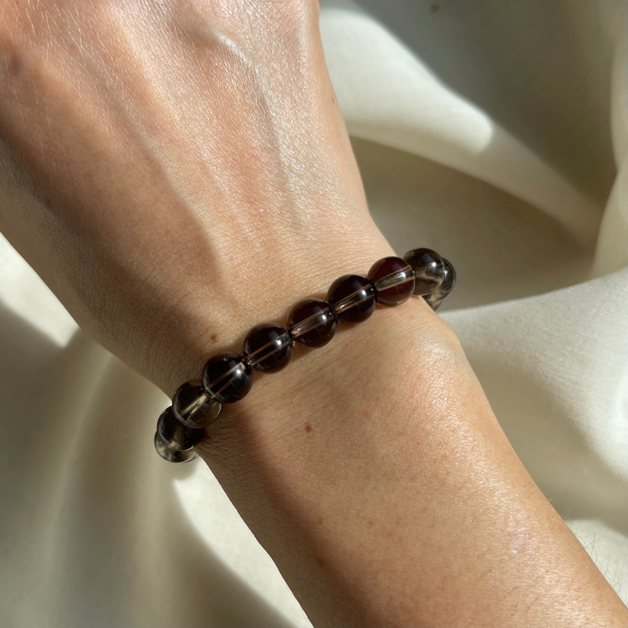 Smoky Quartz Beaded Bracelet