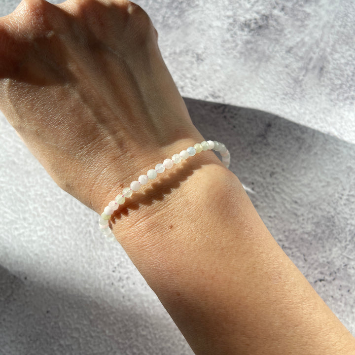 Faceted Bead Adjustable Bracelet 3.5mm