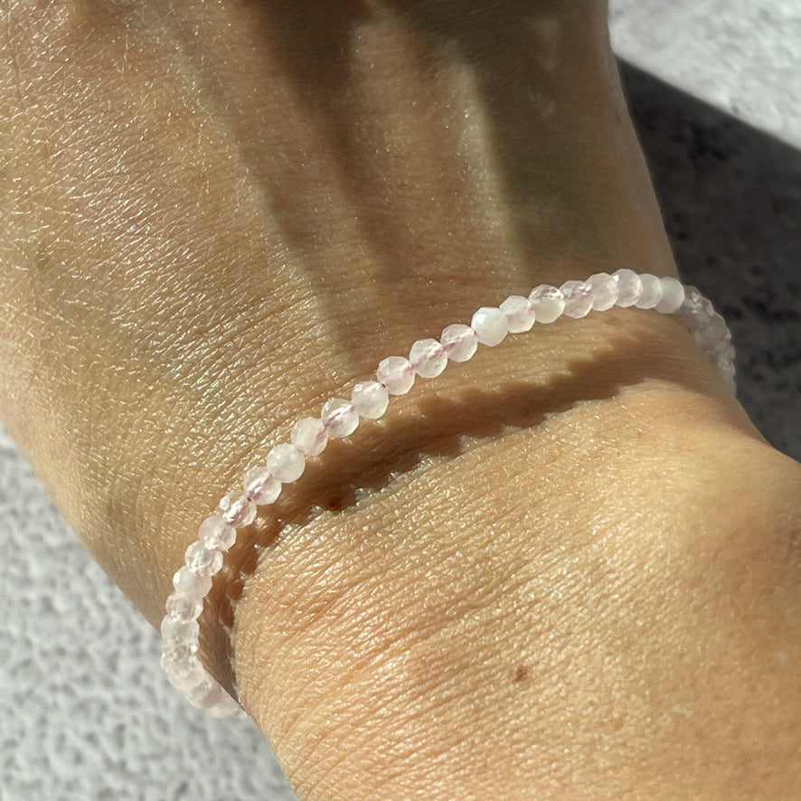 Faceted Bead Adjustable Bracelet 3.5mm