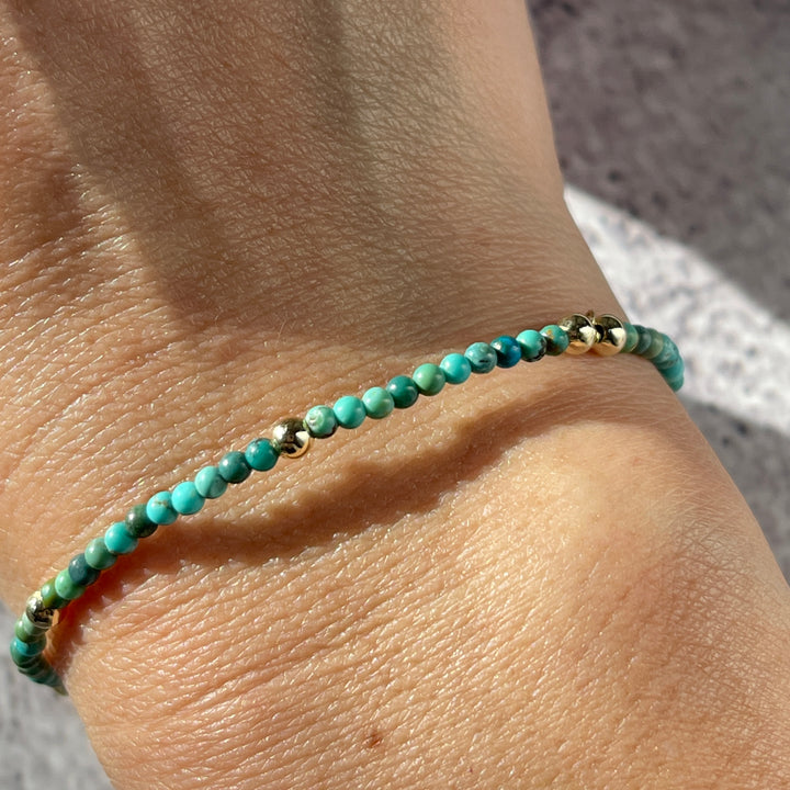 Faceted Bead Adjustable Bracelet 3.5mm