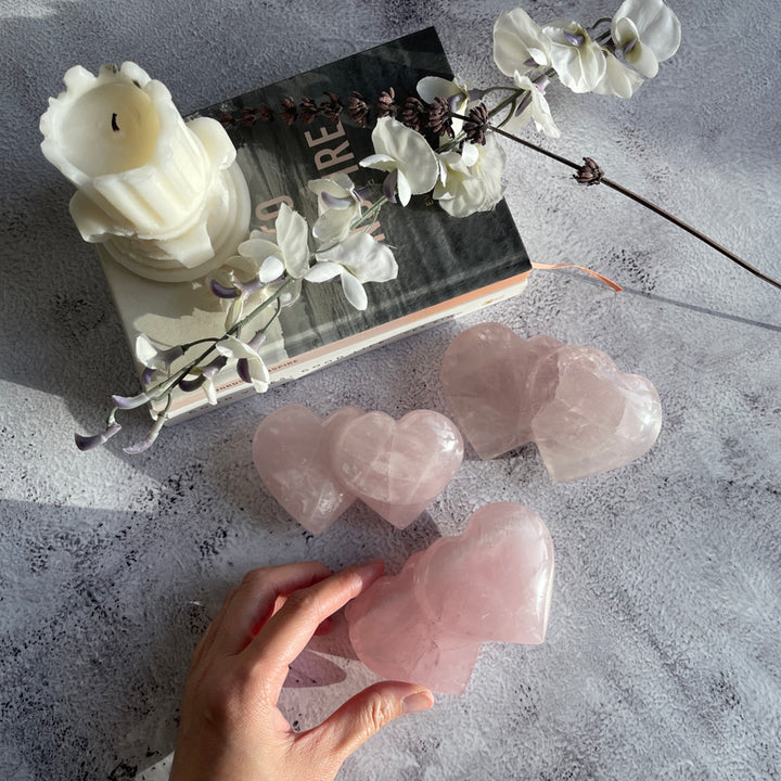 Rose Quartz Twin Heart