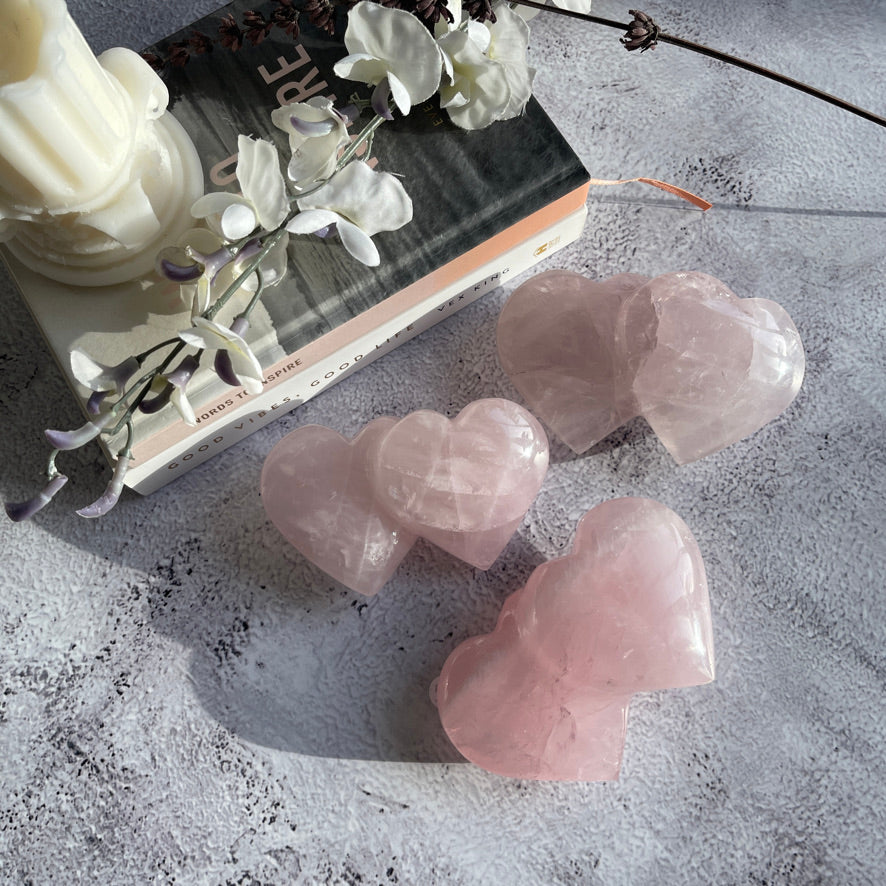 Rose Quartz Twin Heart